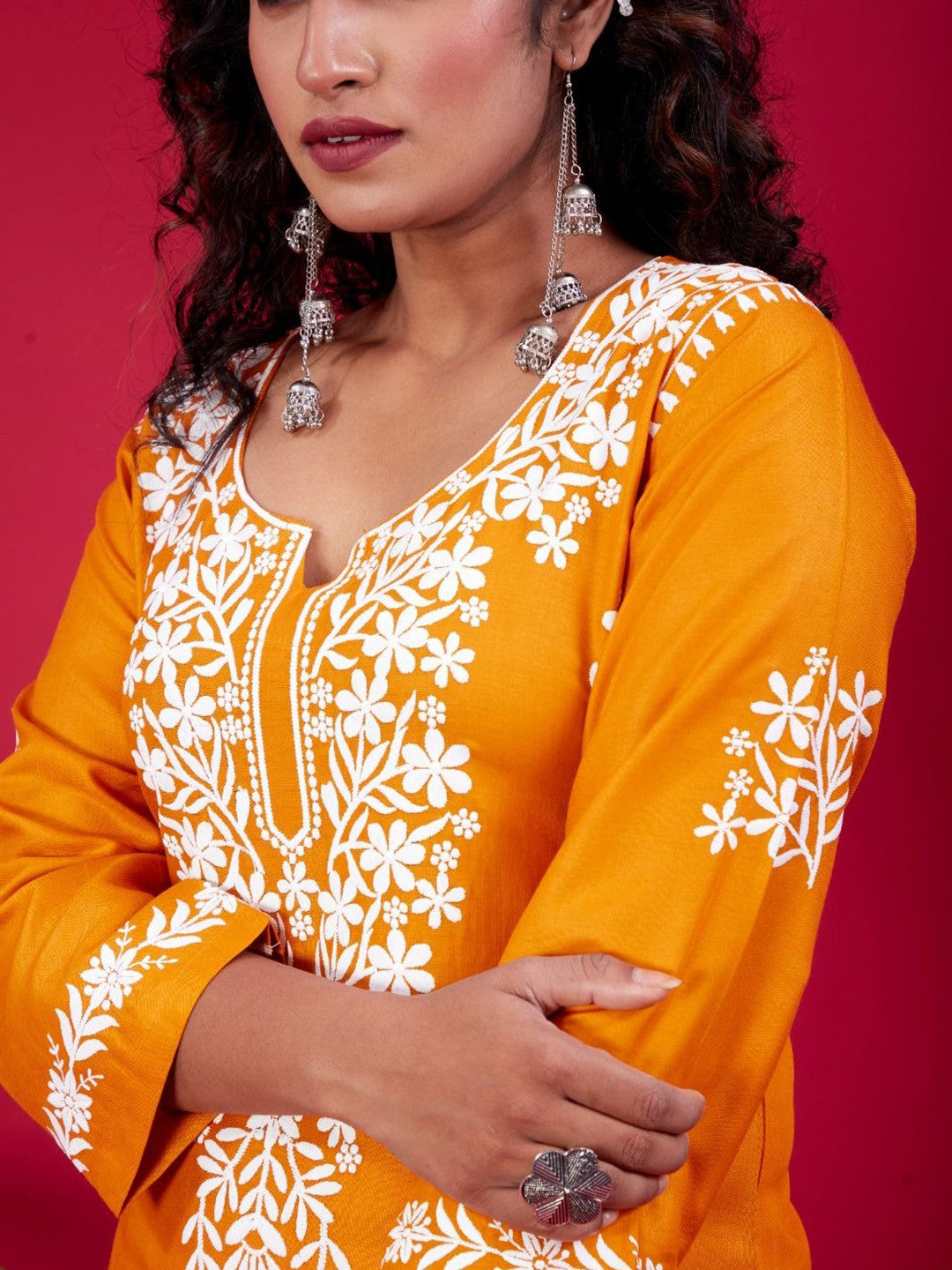 Lucknowi Chikankari Suit With Palazzos
