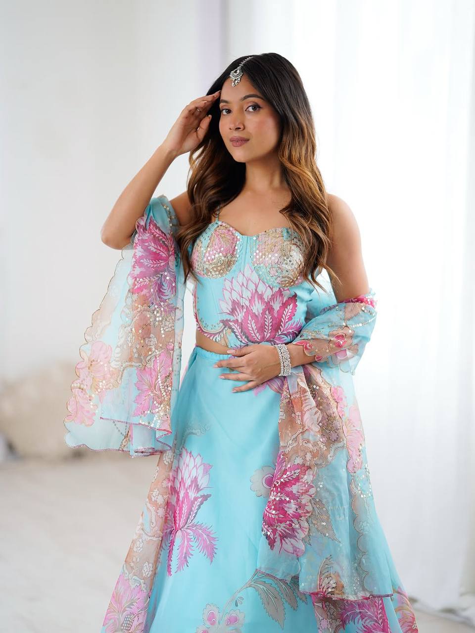 Aarti Fully Stitched Corset Lehenga