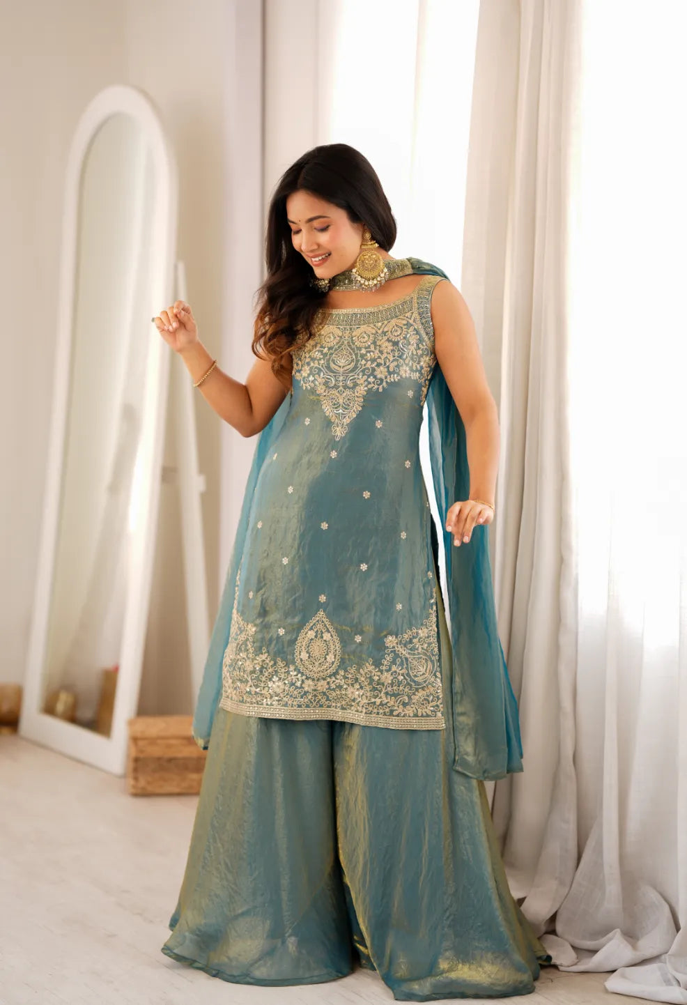 Fendy Silk Sharara Set