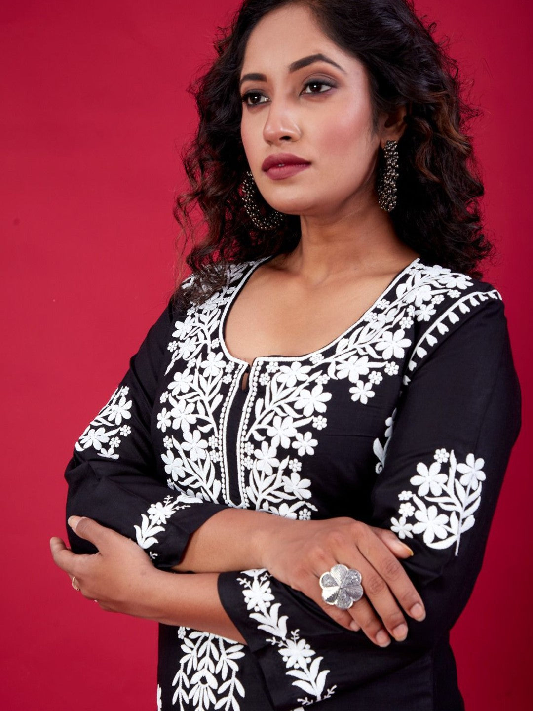 Lucknowi Chikankari Suit With Palazzos