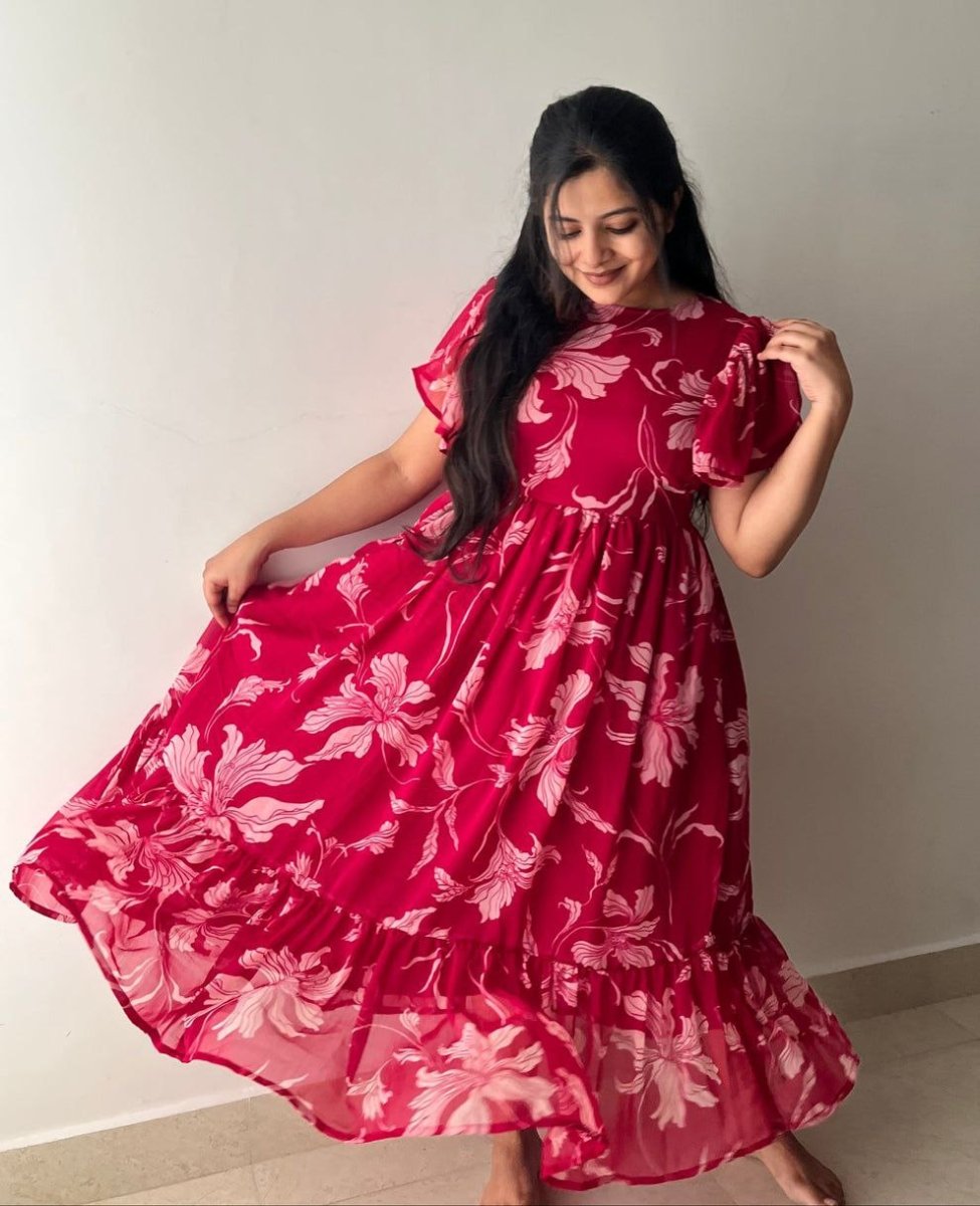 Florissa Pink Midi Dress