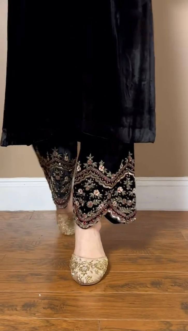 Prisha Velvet Suit Set