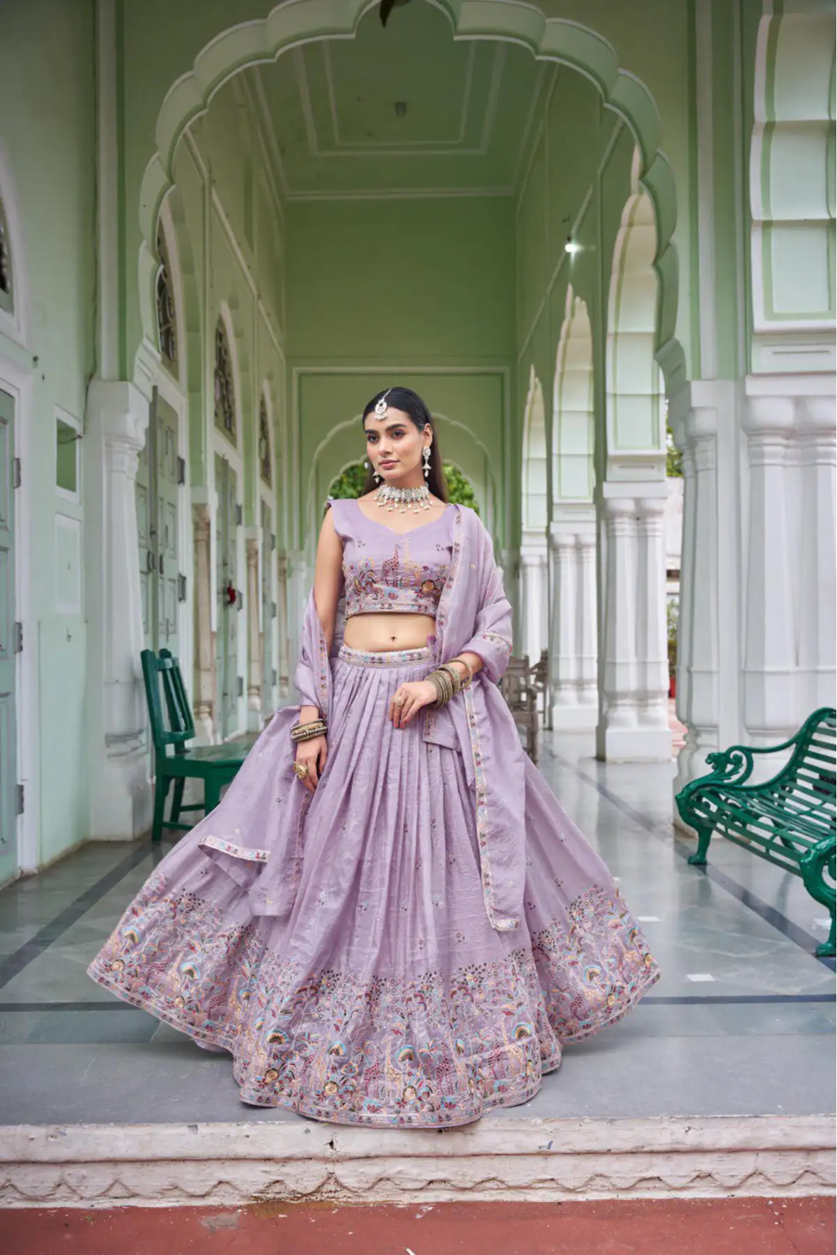 Aarohi Embroidery Lehenga
