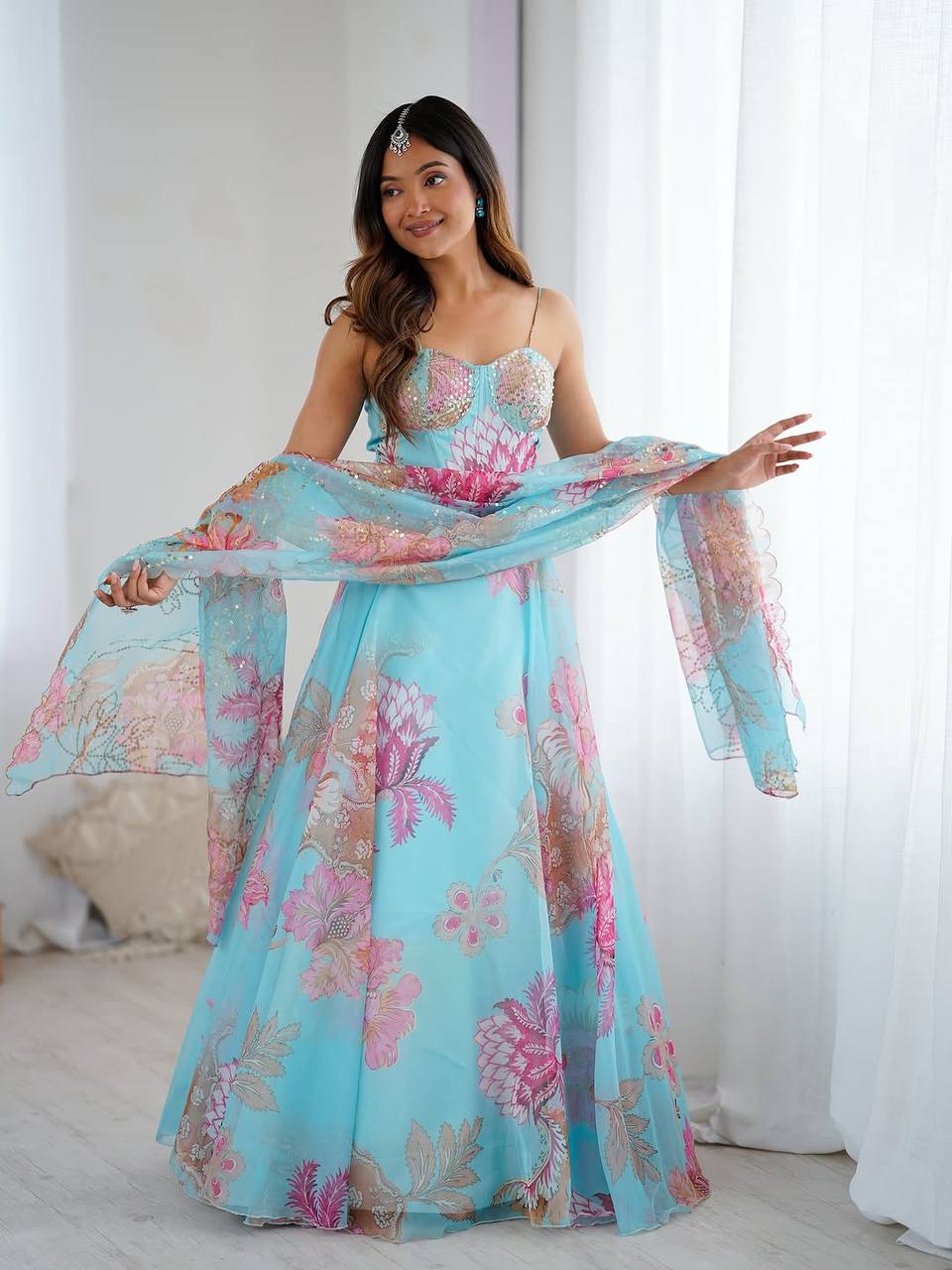 Aarti Fully Stitched Corset Lehenga