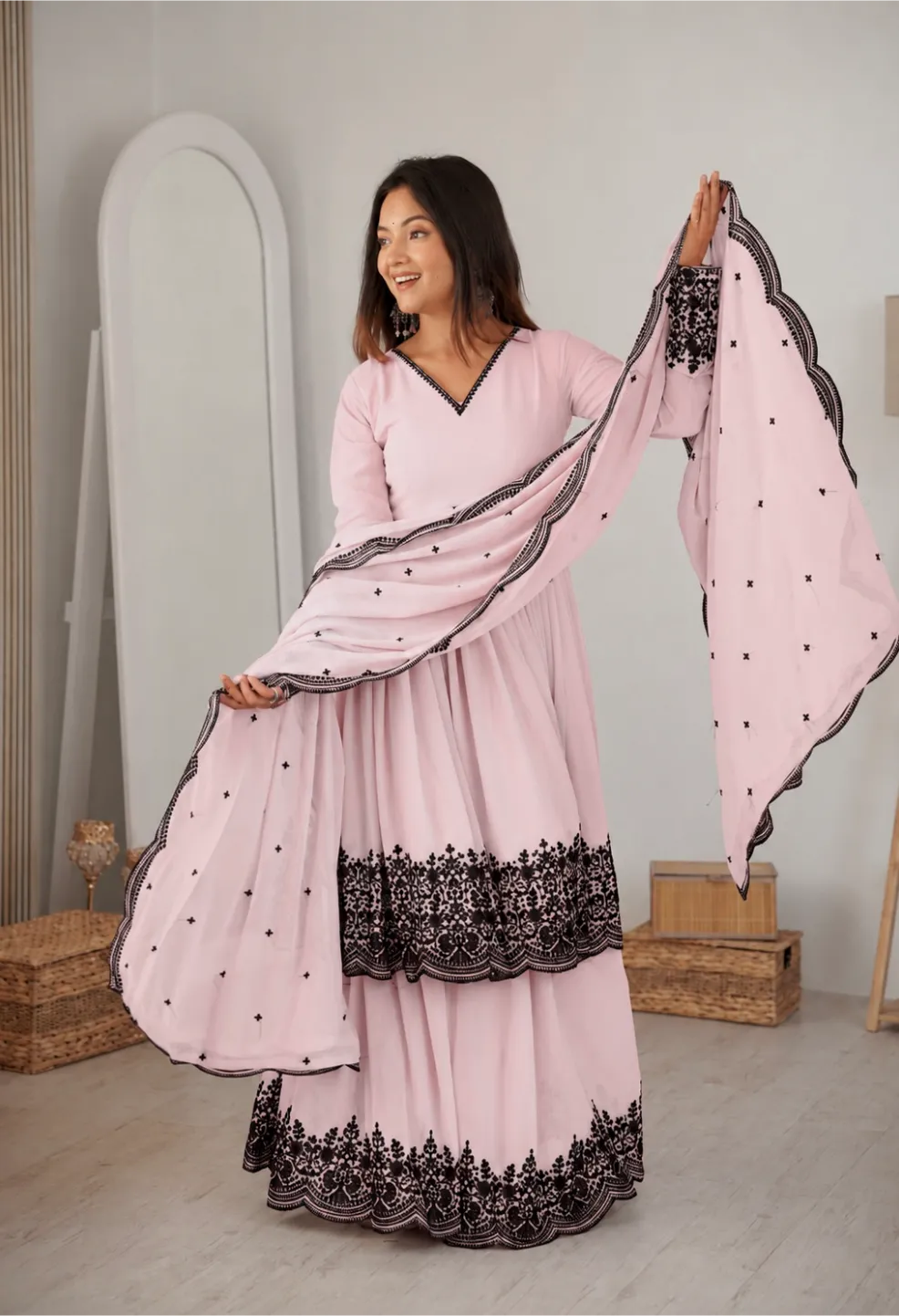 Arti Embroidery Sharara Set