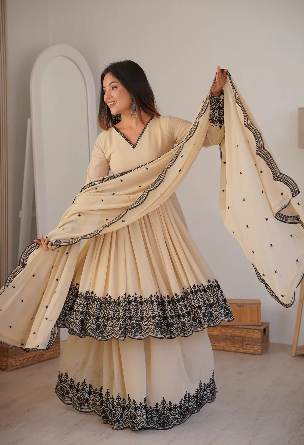 Arti Embroidery Sharara Set