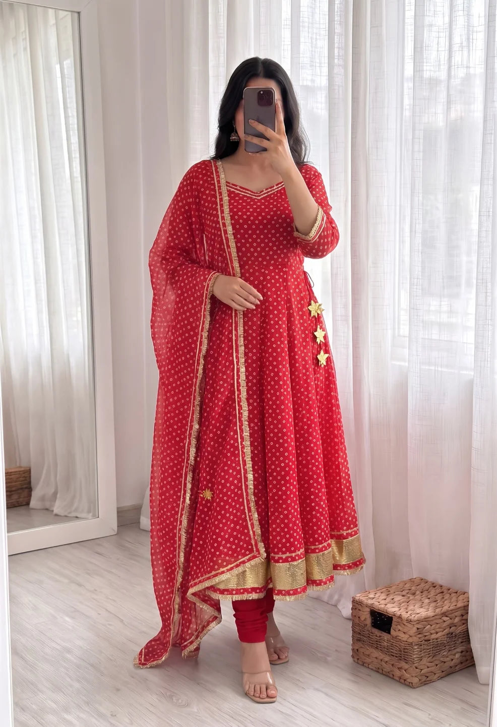 Bandhani Anarkali Set