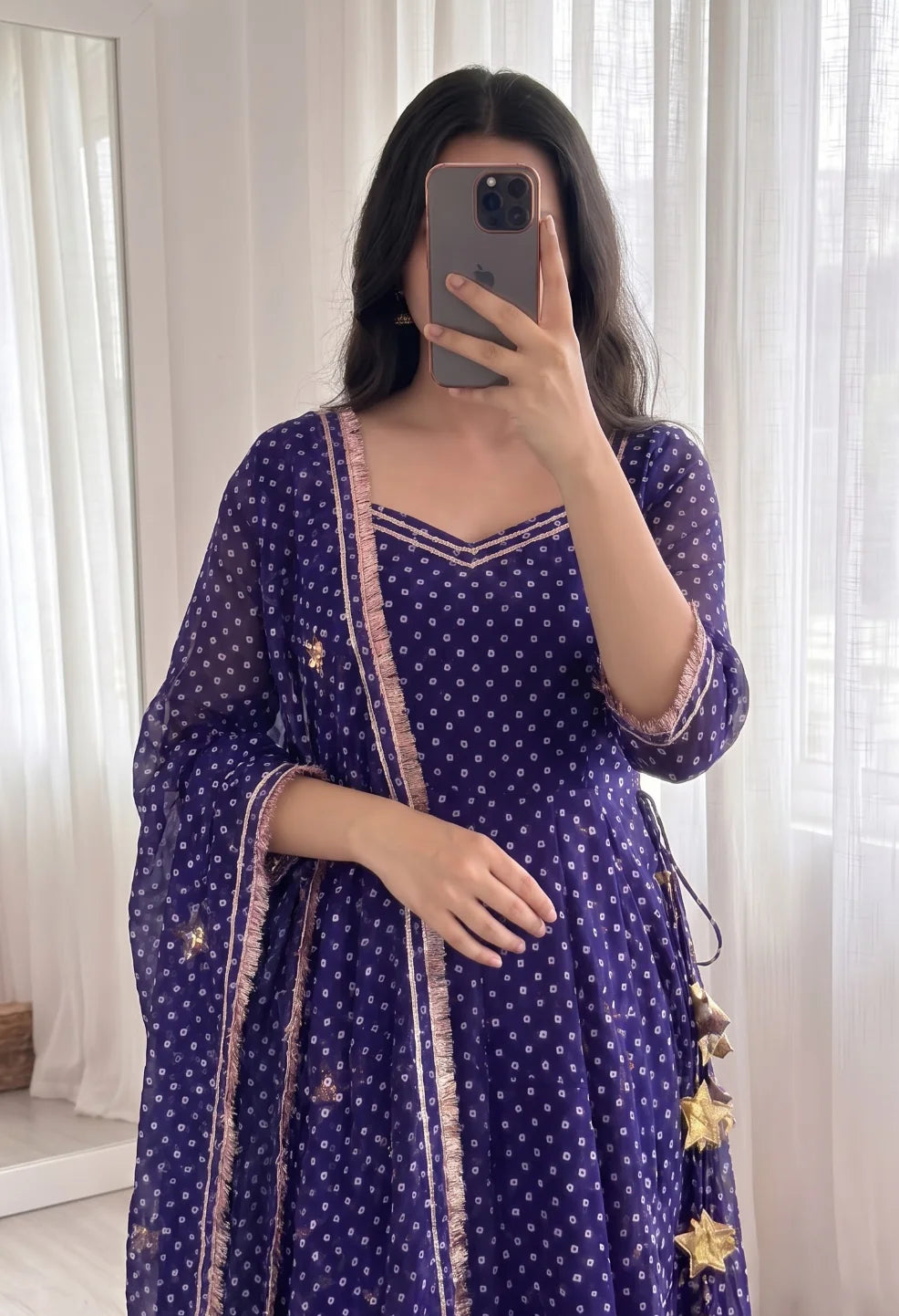 Bandhani Anarkali Set