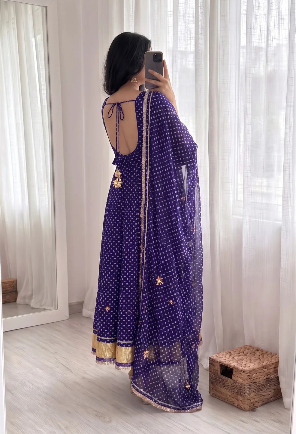Bandhani Anarkali Set