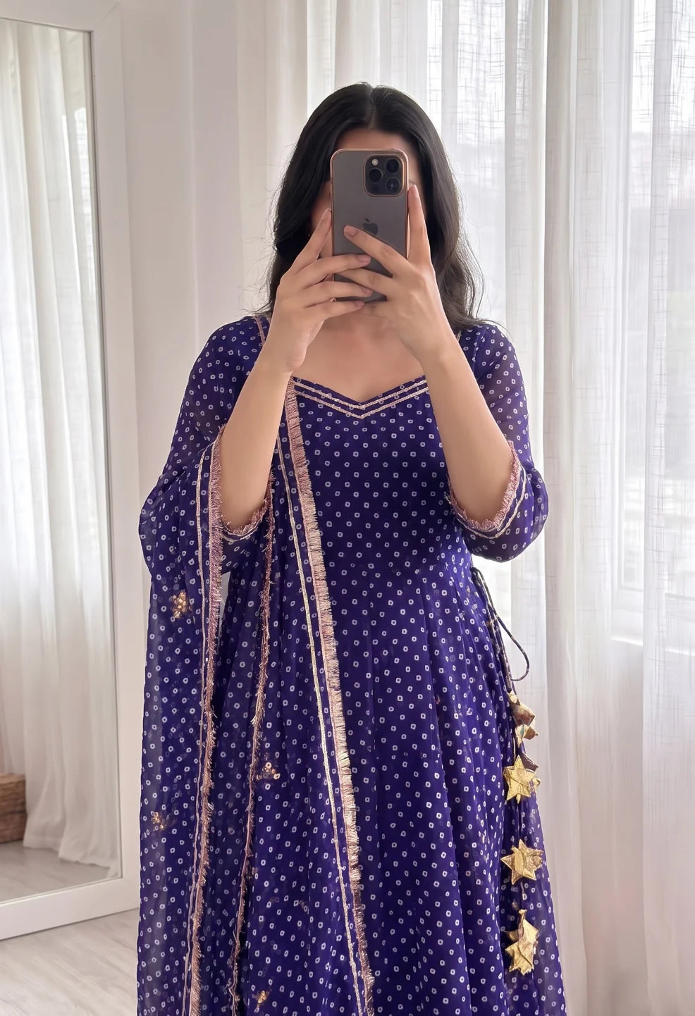 Bandhani Anarkali Set