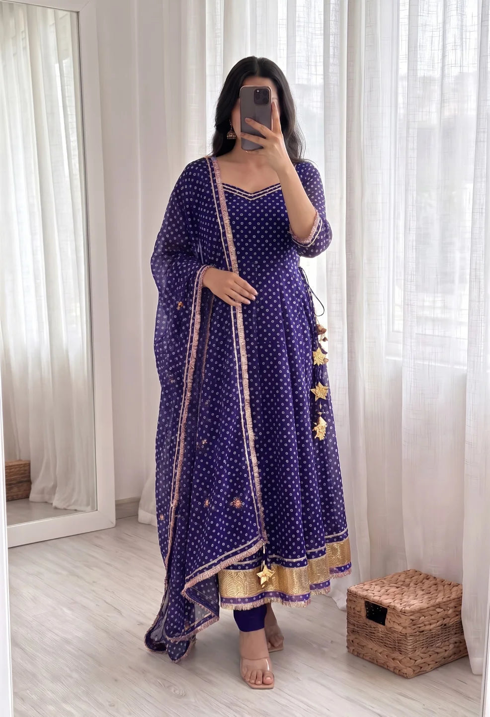 Bandhani Anarkali Set