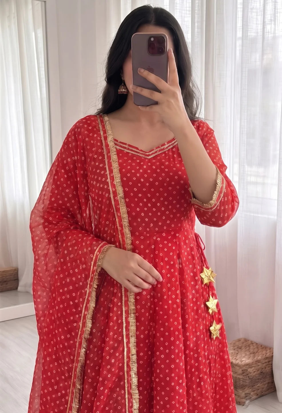 Bandhani Anarkali Set