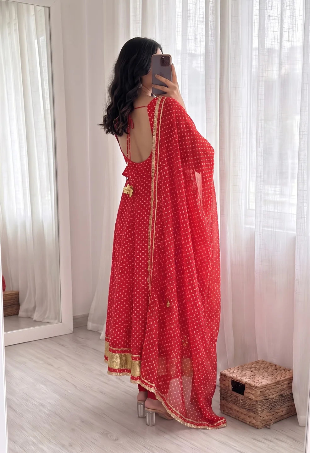 Bandhani Anarkali Set