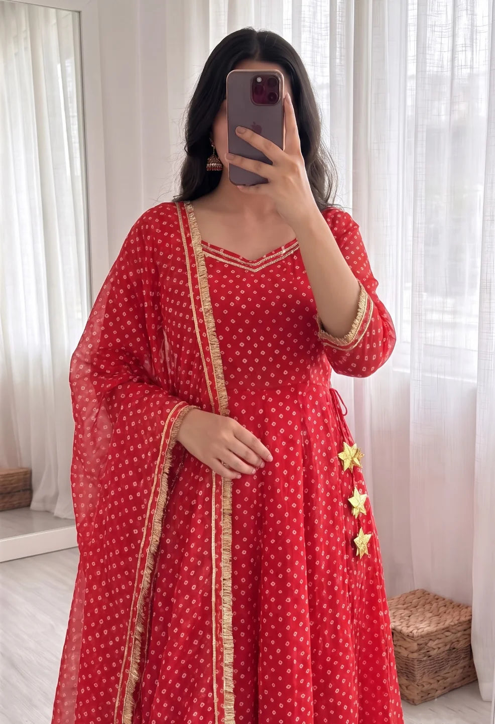 Bandhani Anarkali Set