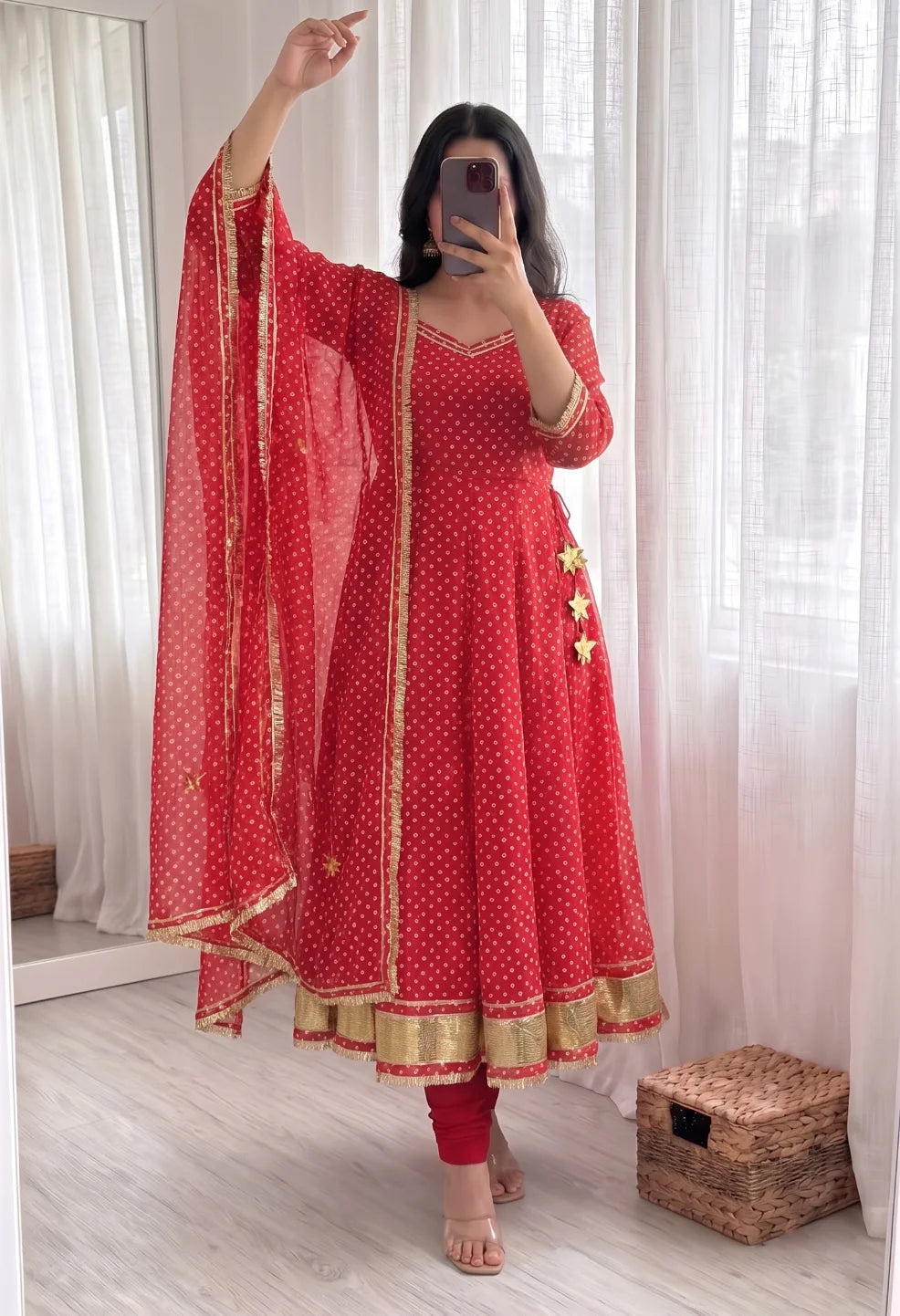 Bandhani Anarkali Set