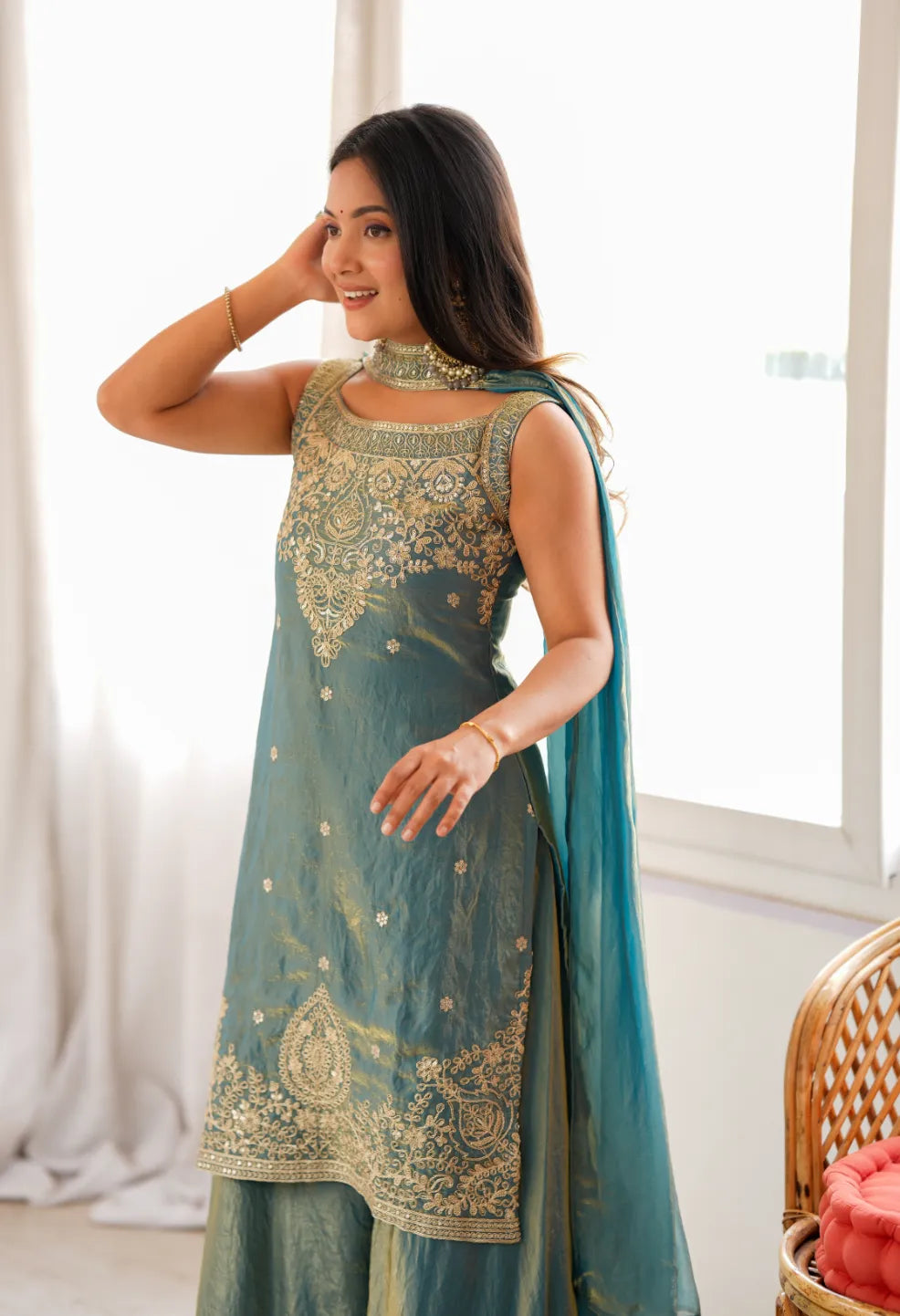 Fendy Silk Sharara Set