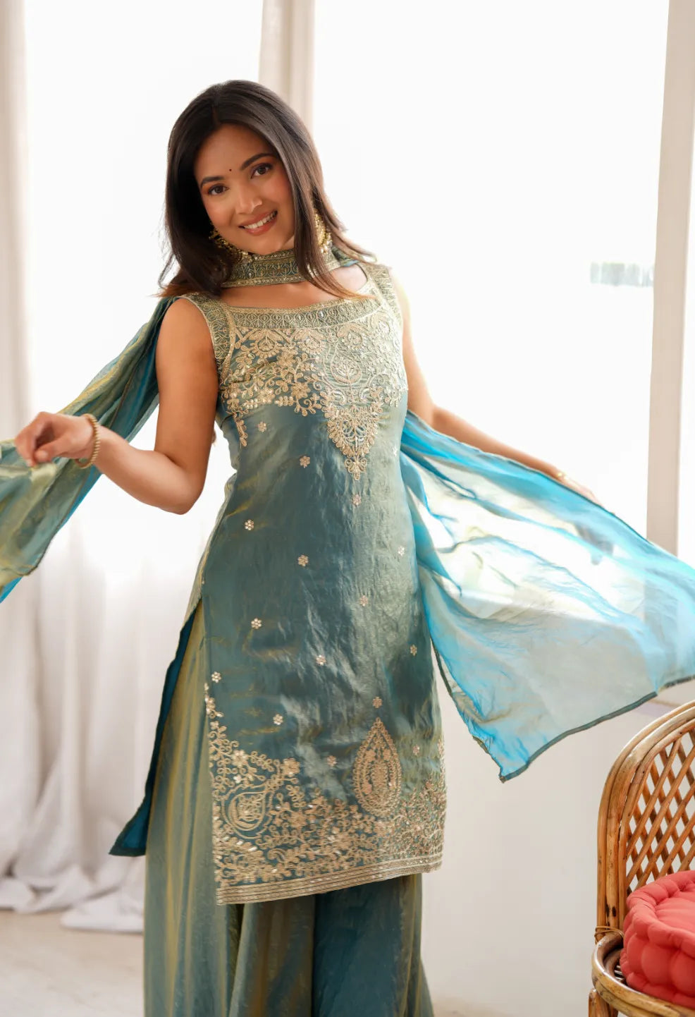 Fendy Silk Sharara Set