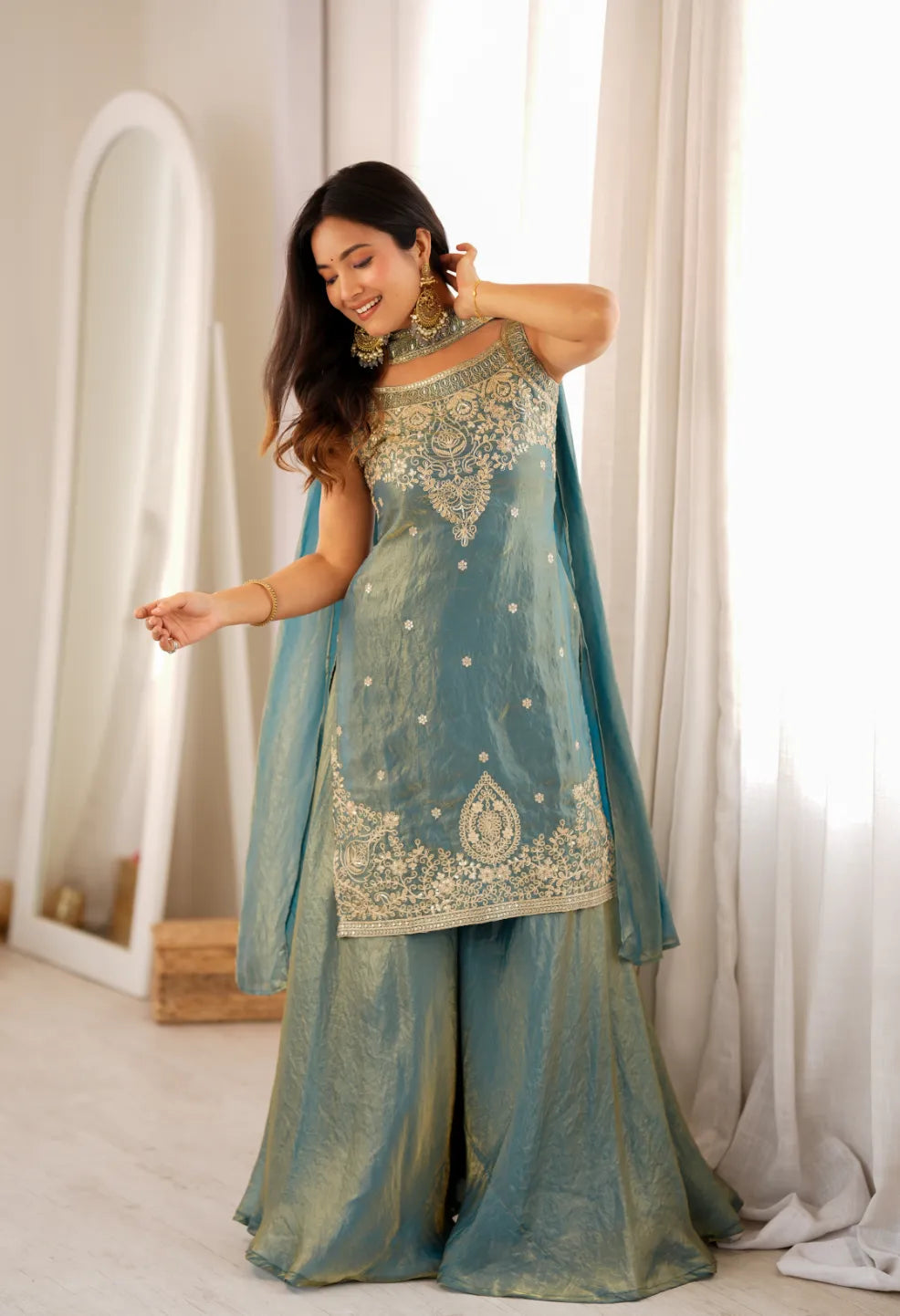Fendy Silk Sharara Set