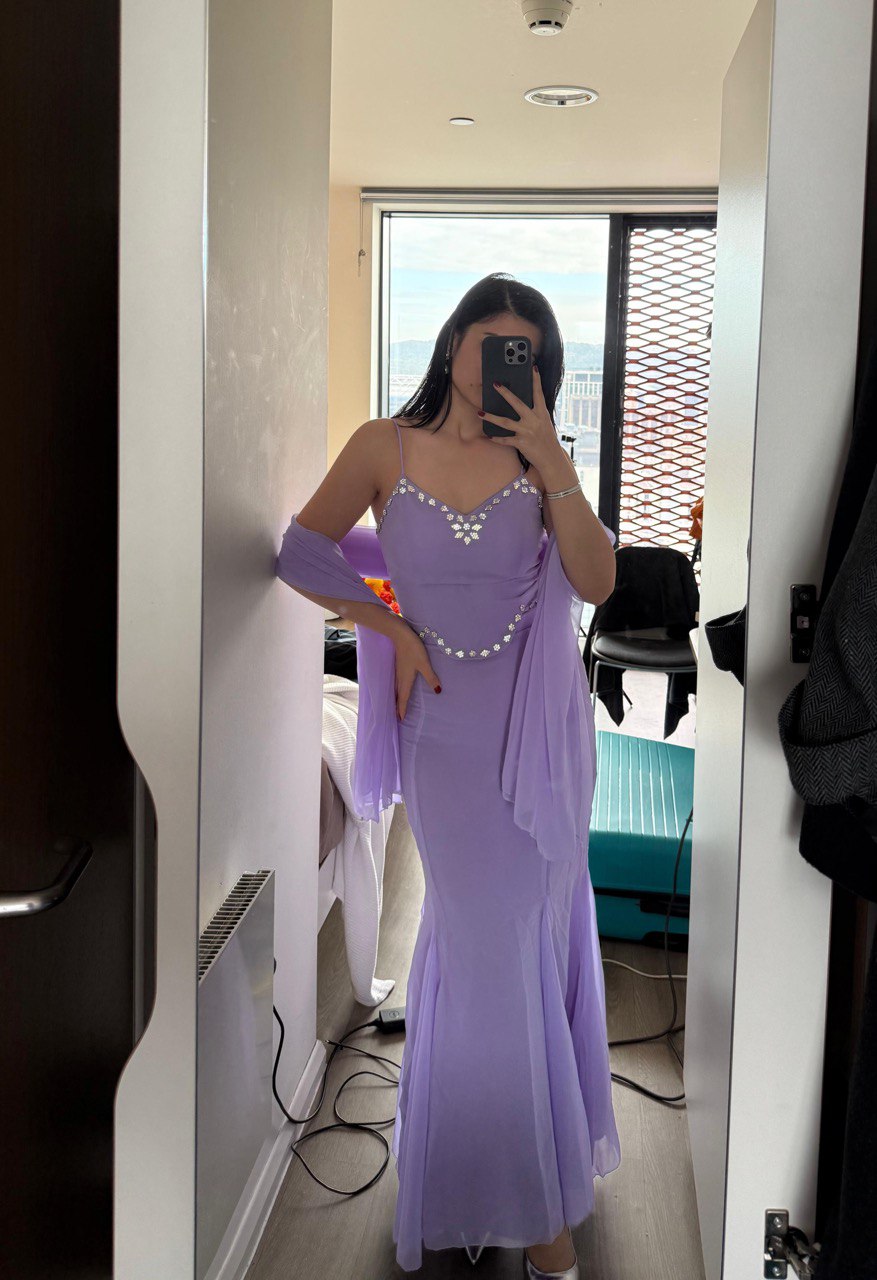 Lavender Mermaid Style Gown