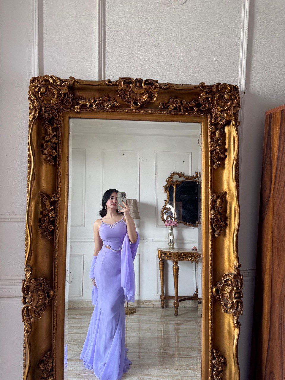 Lavender Mermaid Style Gown
