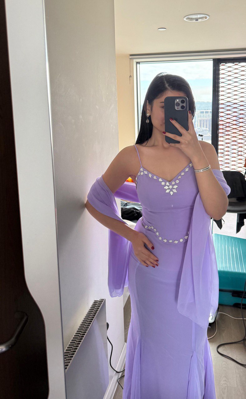 Lavender Mermaid Style Gown