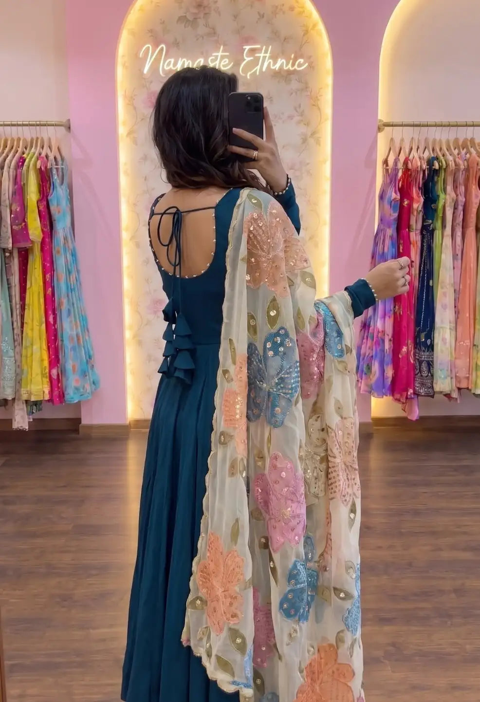 Madhkamini Teal Anarkali