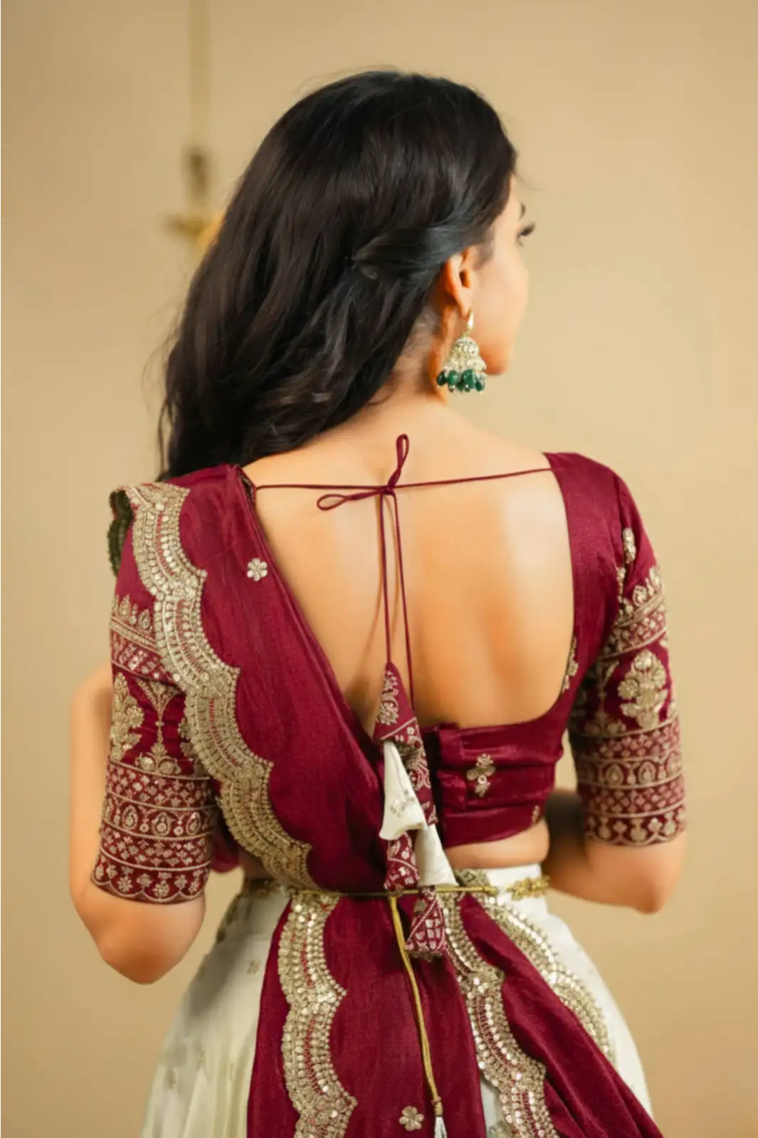 Maroon Pearl Lehenga