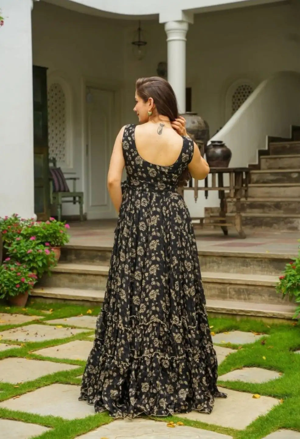 Midnight Petal Maxi