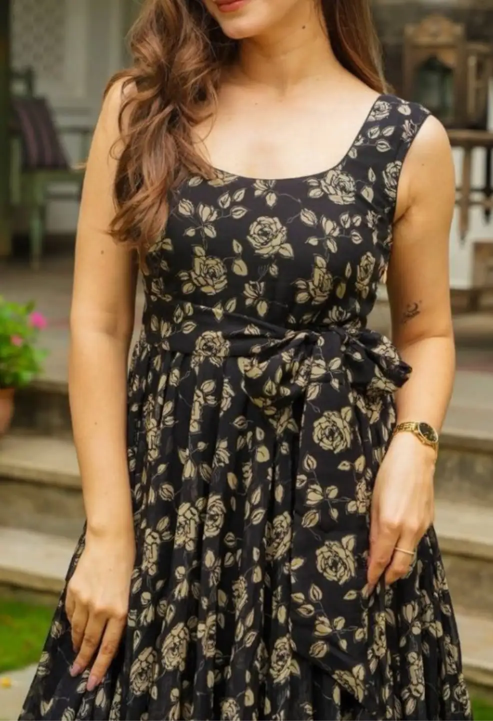 Midnight Petal Maxi
