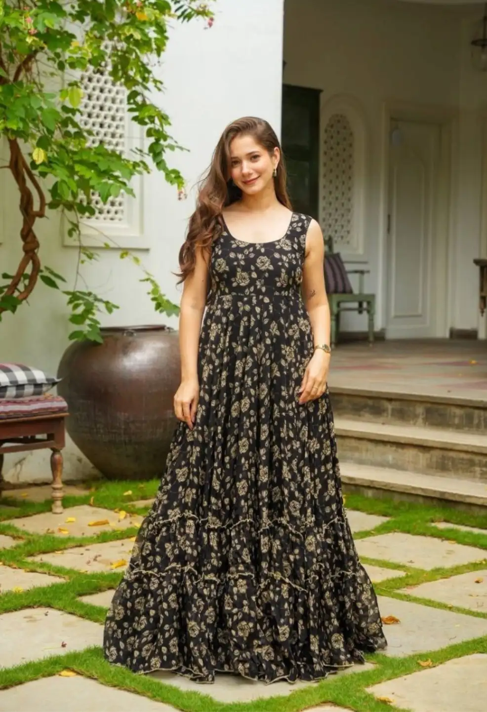 Midnight Petal Maxi