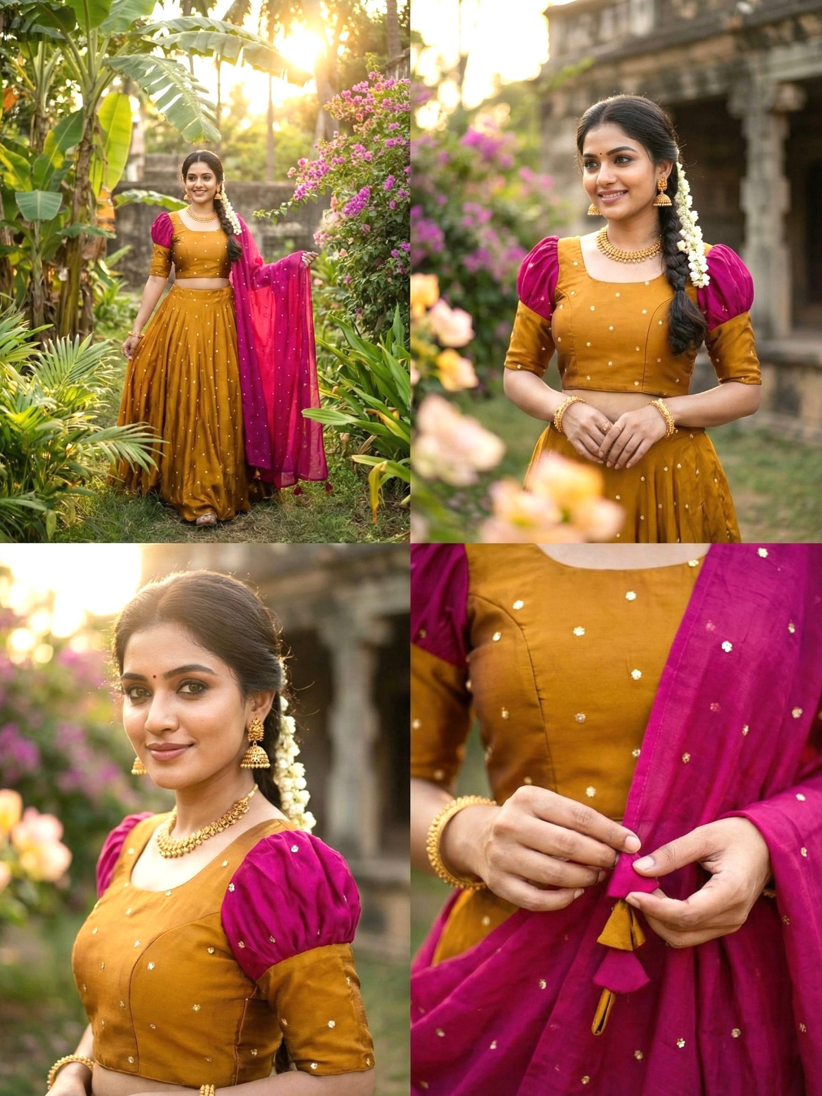 Mustard Golden Lehenga