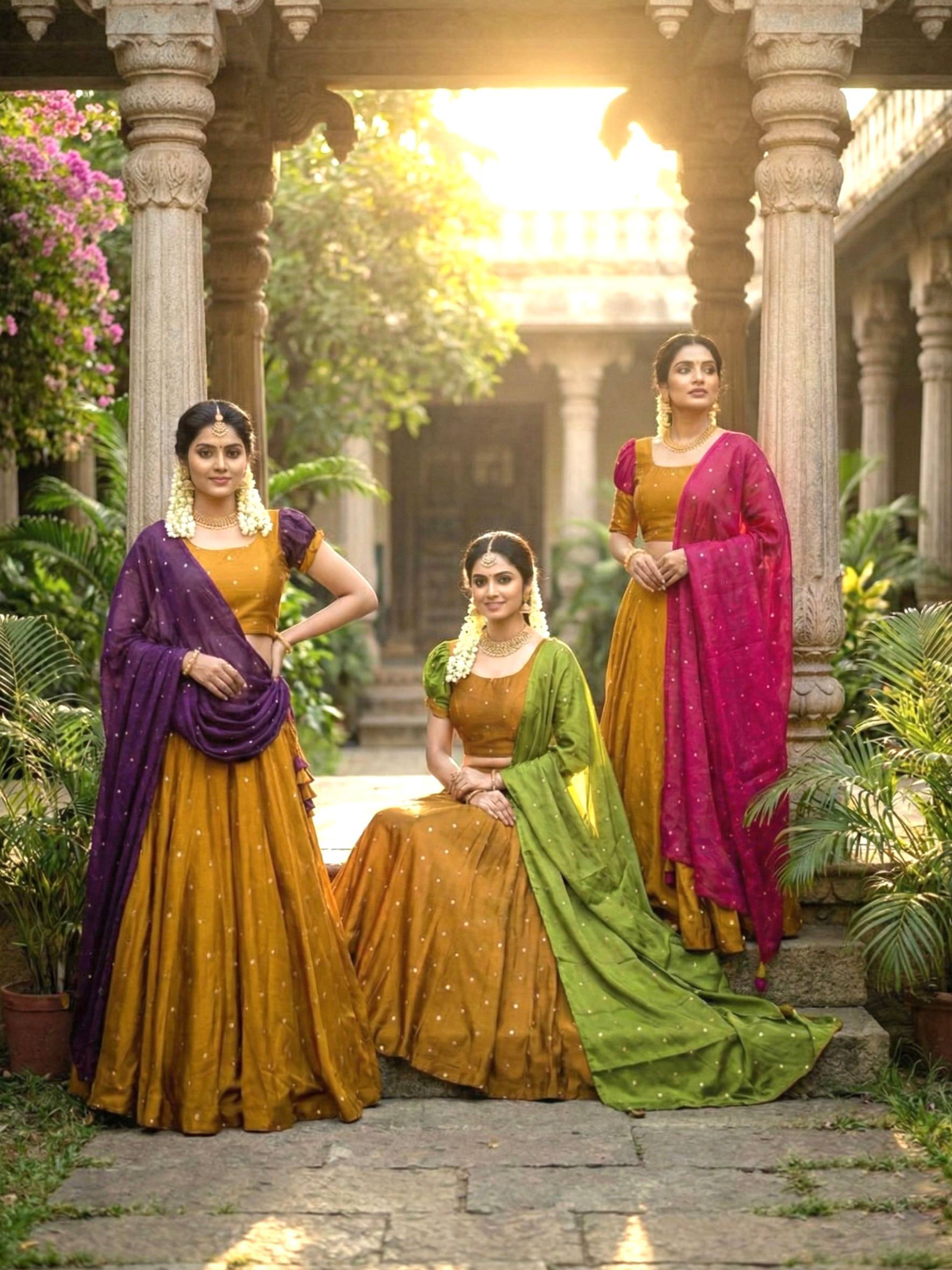 Mustard Golden Lehenga