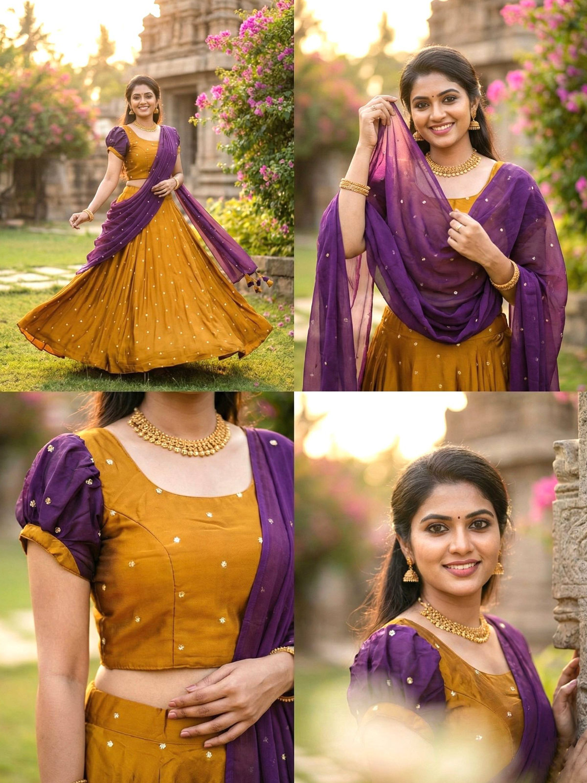 Mustard Golden Lehenga