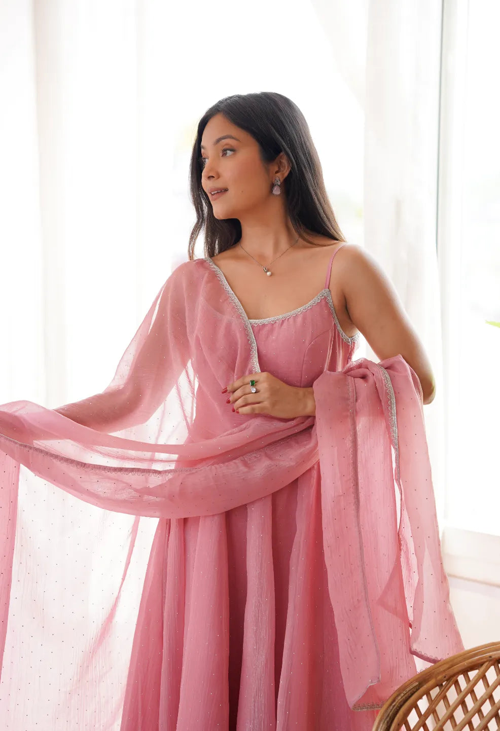 Pastel Anarkali set