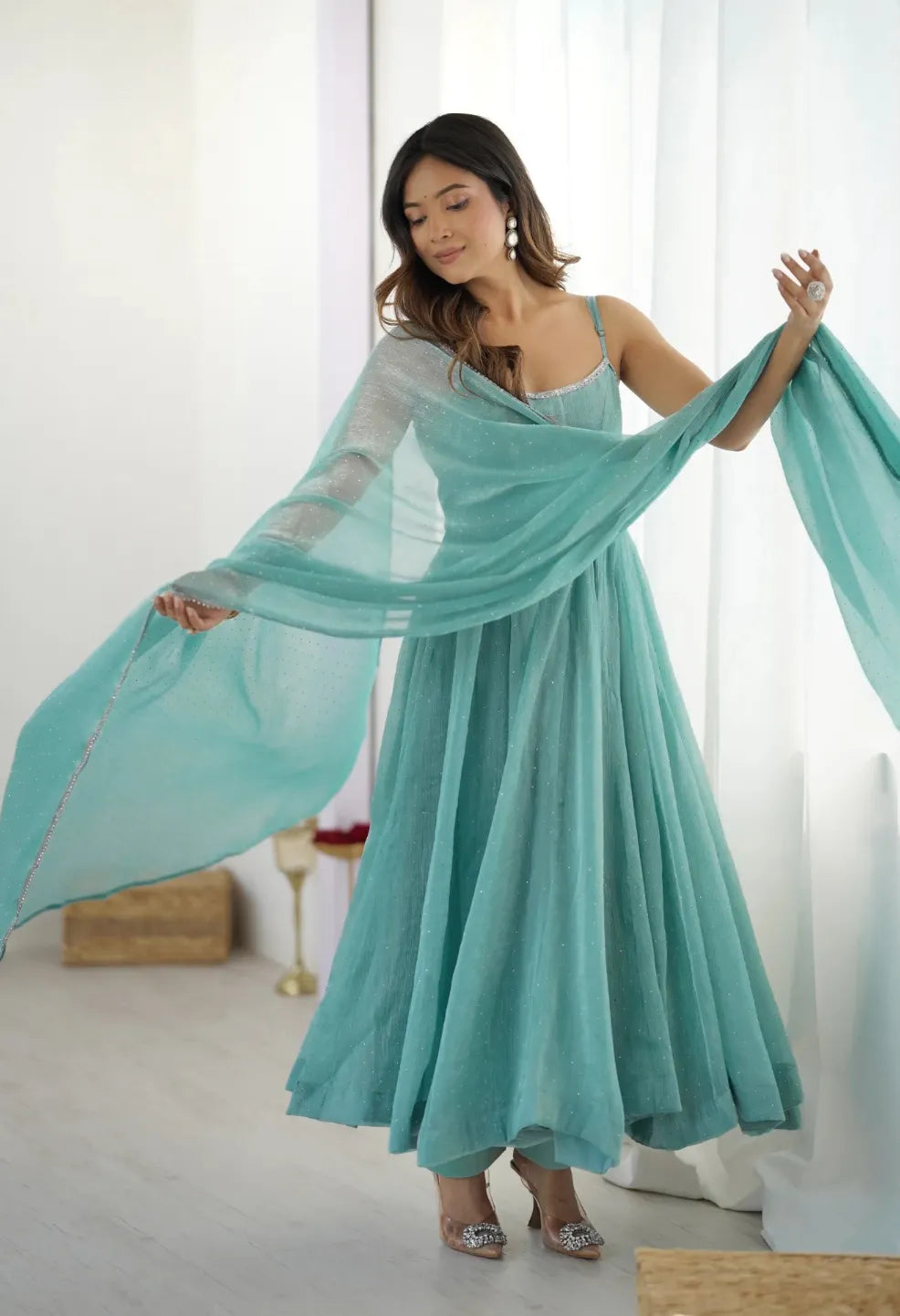 Pastel Anarkali set