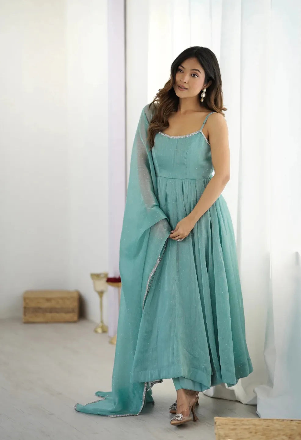 Pastel Anarkali set