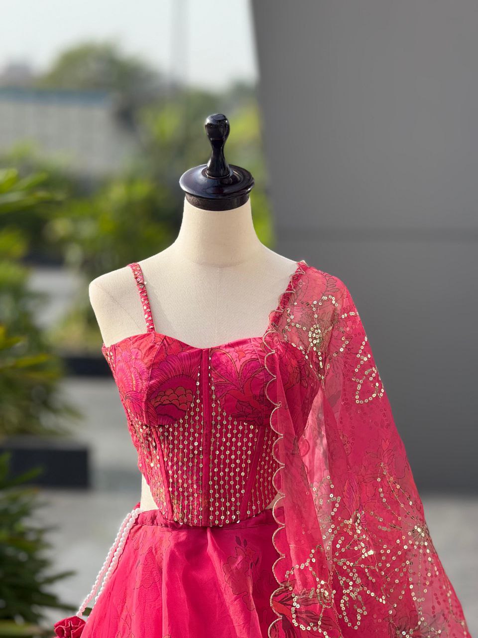 Payal Fully Stitched Corset Lehenga