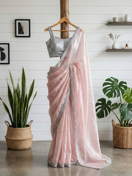 Pearl Blush Saree