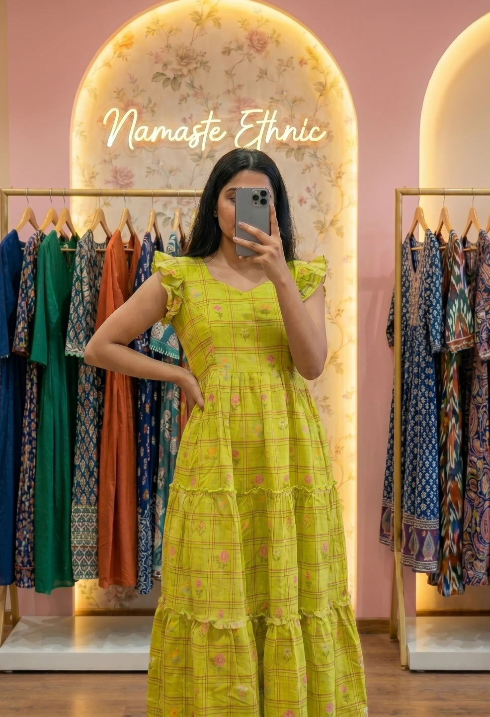Plaid Maxi Green