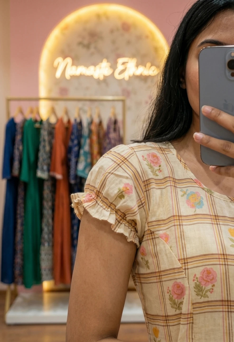 Plaid Maxi Beige