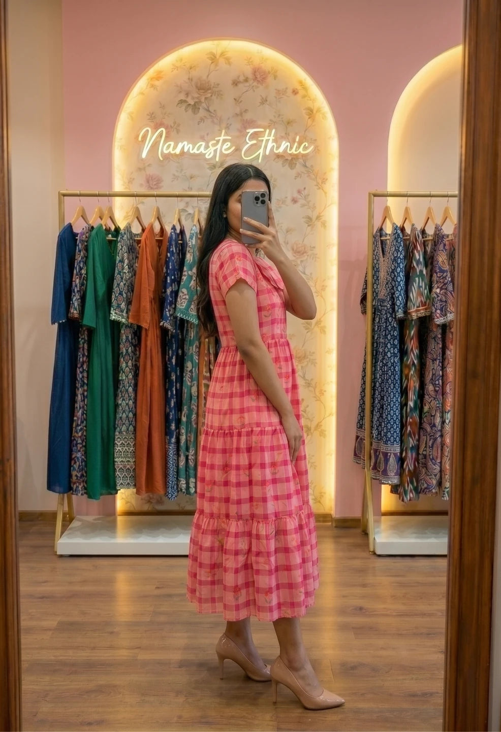 Plaid Maxi Pink