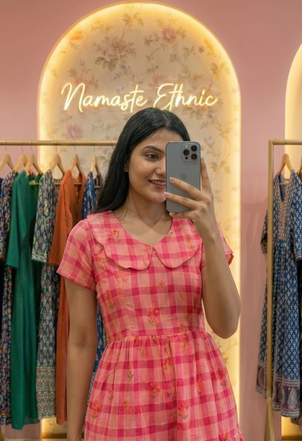Plaid Maxi Pink