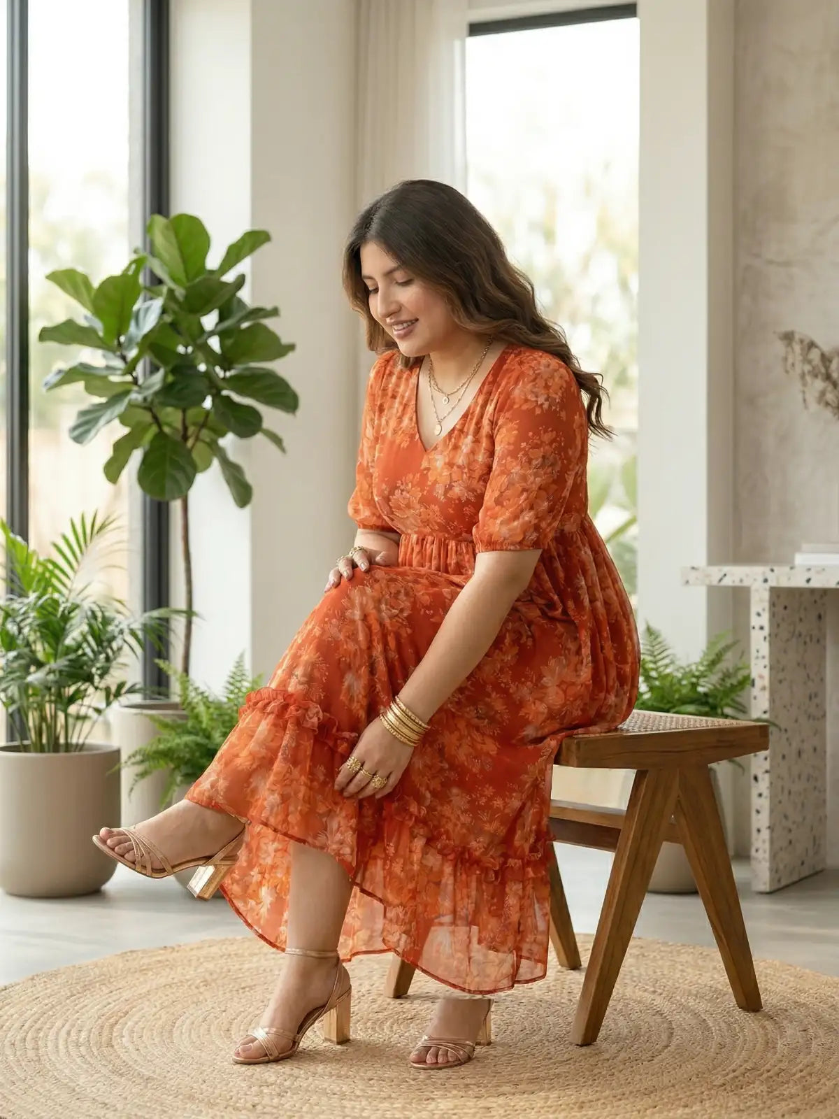 Plus Summer Maxi - Orange