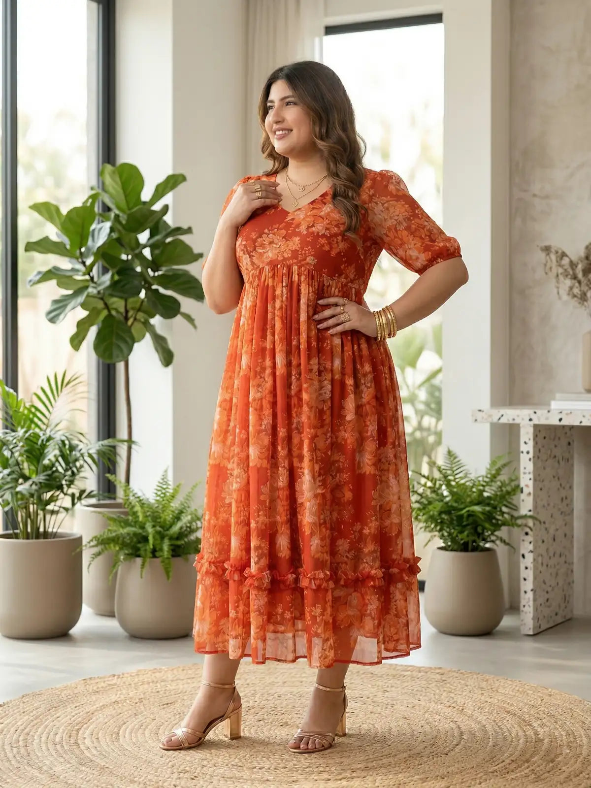 Plus Summer Maxi - Orange