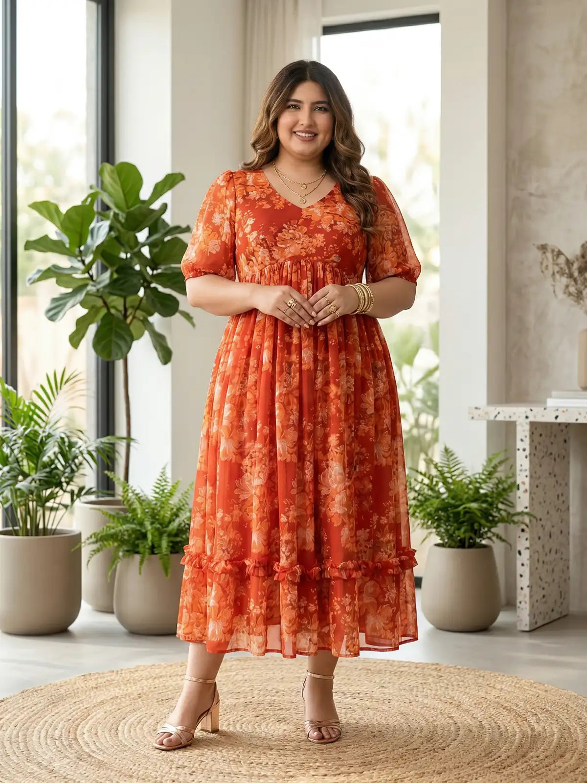 Plus Summer Maxi - Orange