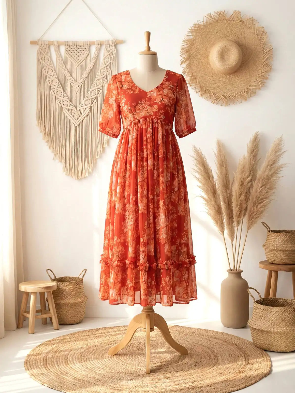 Plus Summer Maxi - Orange