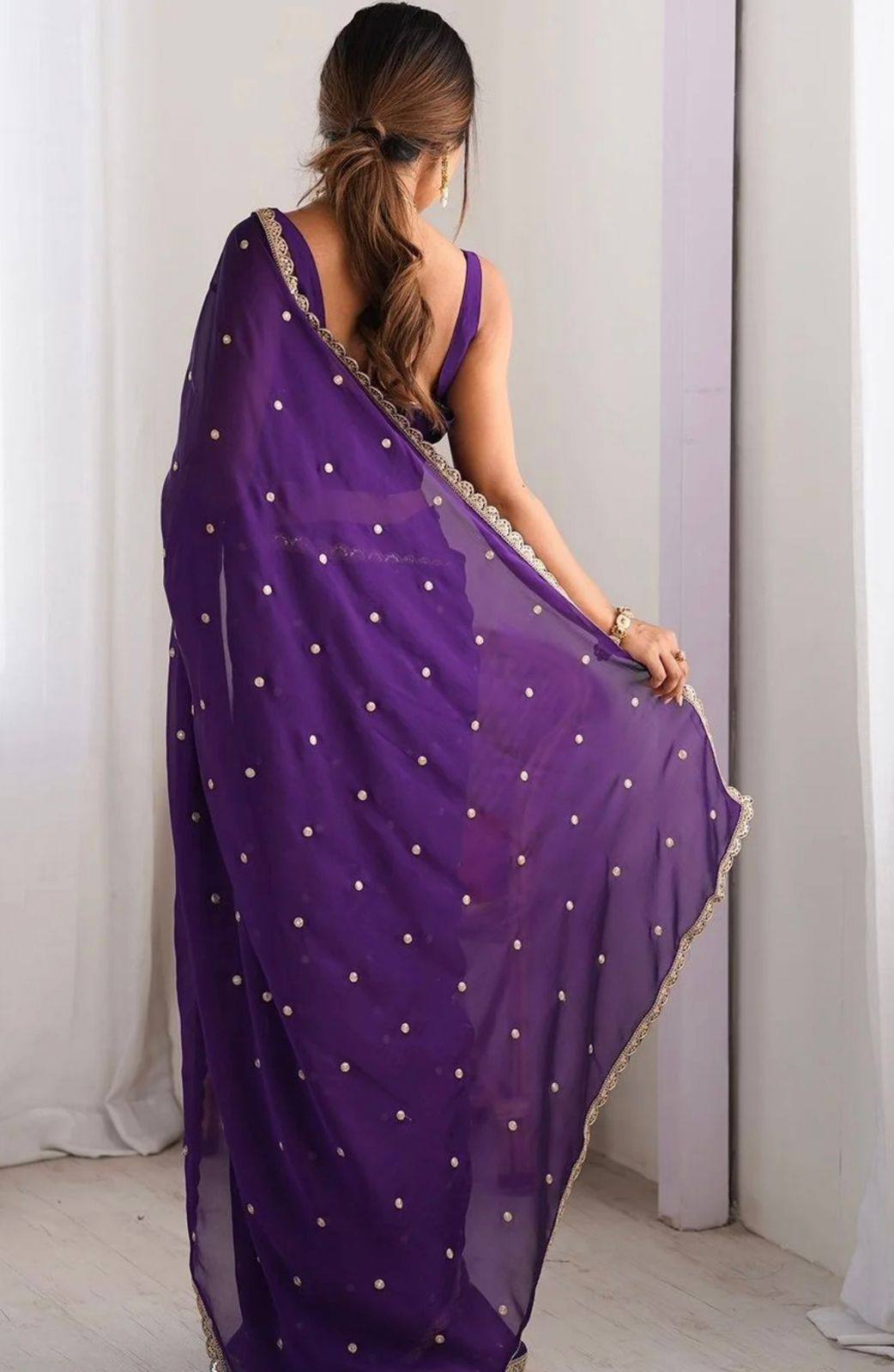 Purple Aura Saree