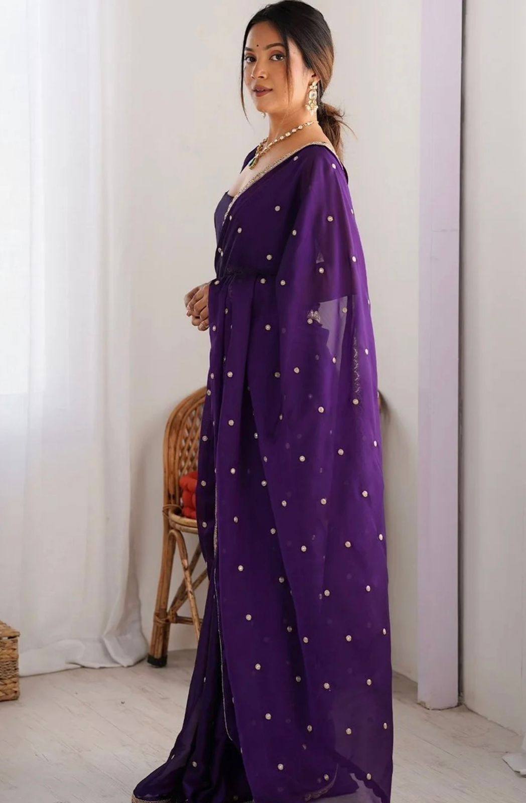 Purple Aura Saree