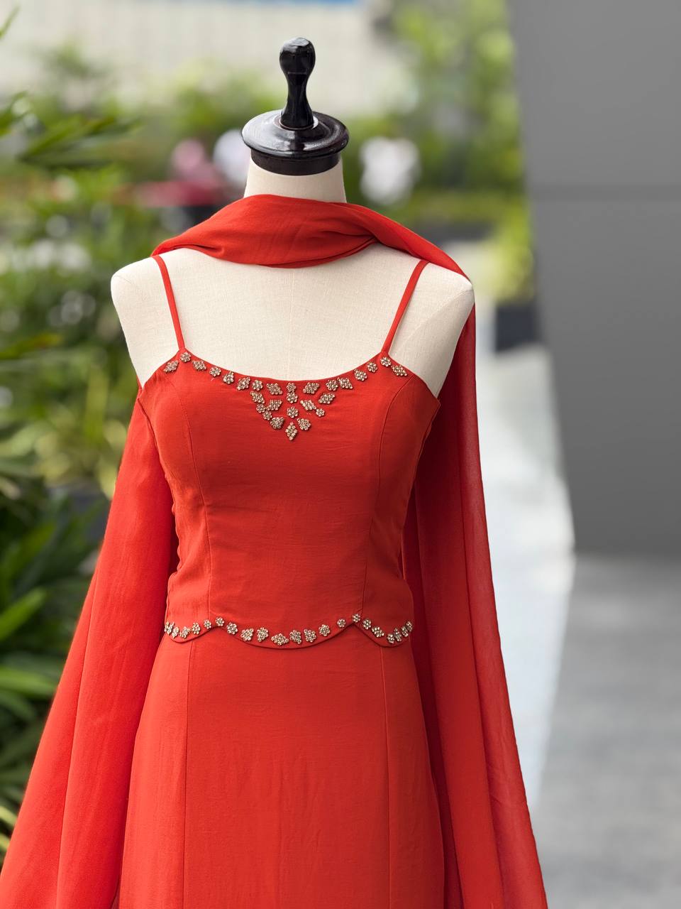 Red Mermaid Style Gown