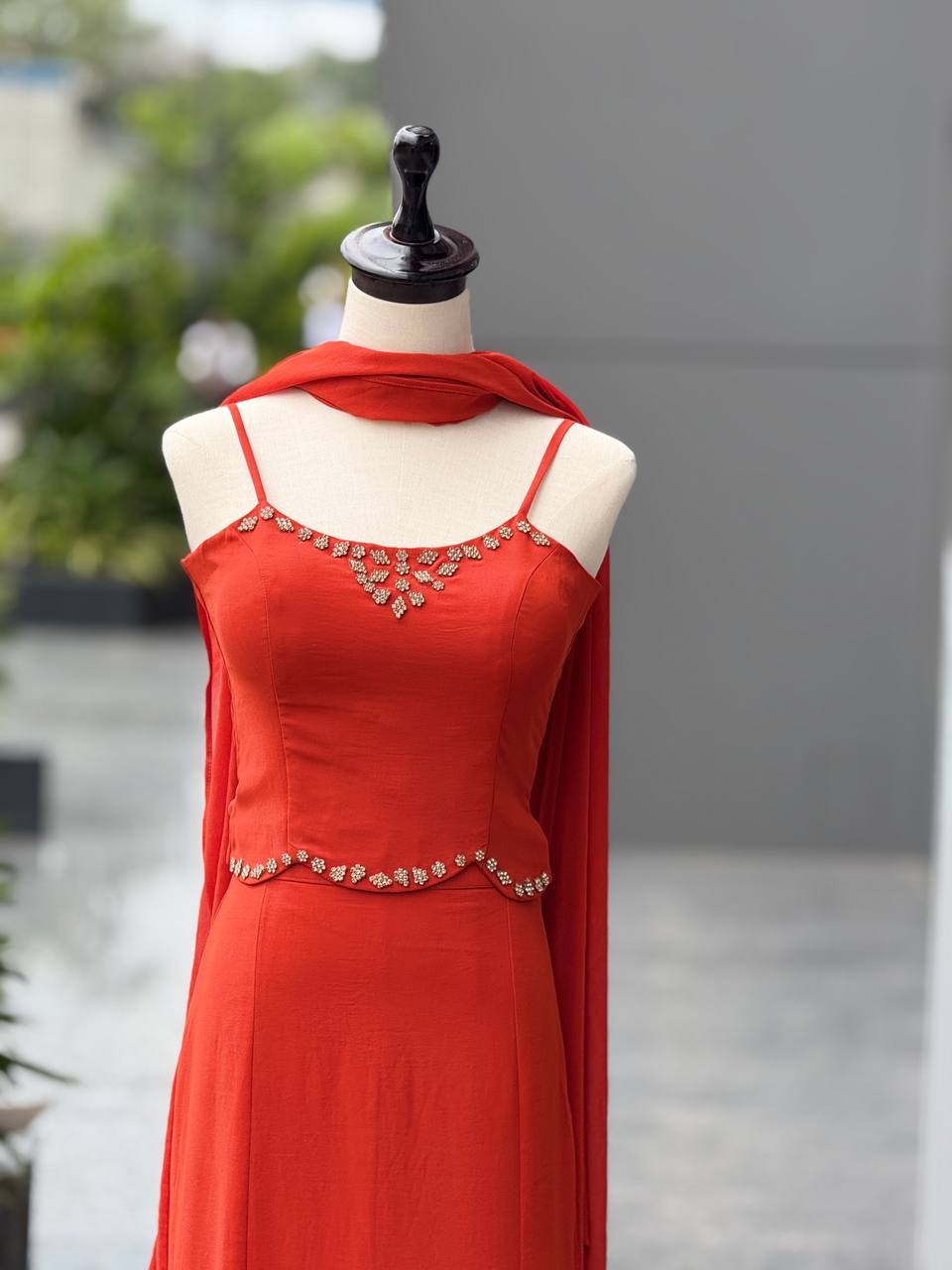 Red Mermaid Style Gown
